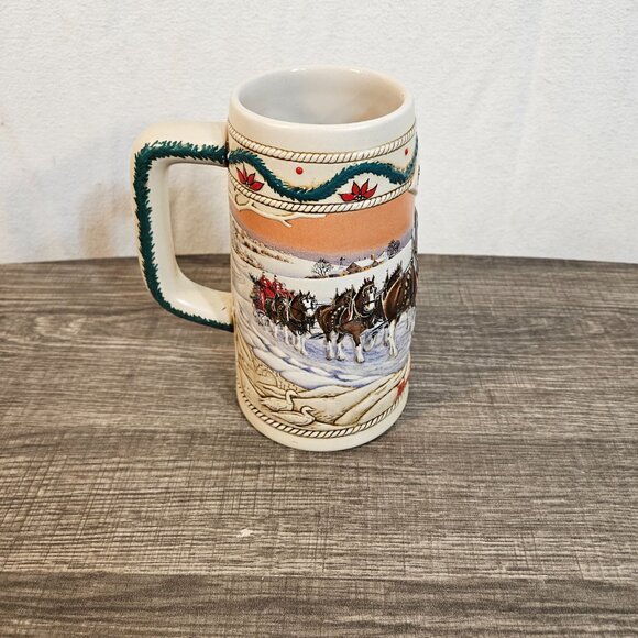 Rare Vintage Budweiser Holiday Stein -- ITEM #2238 - Picture 2 of 5